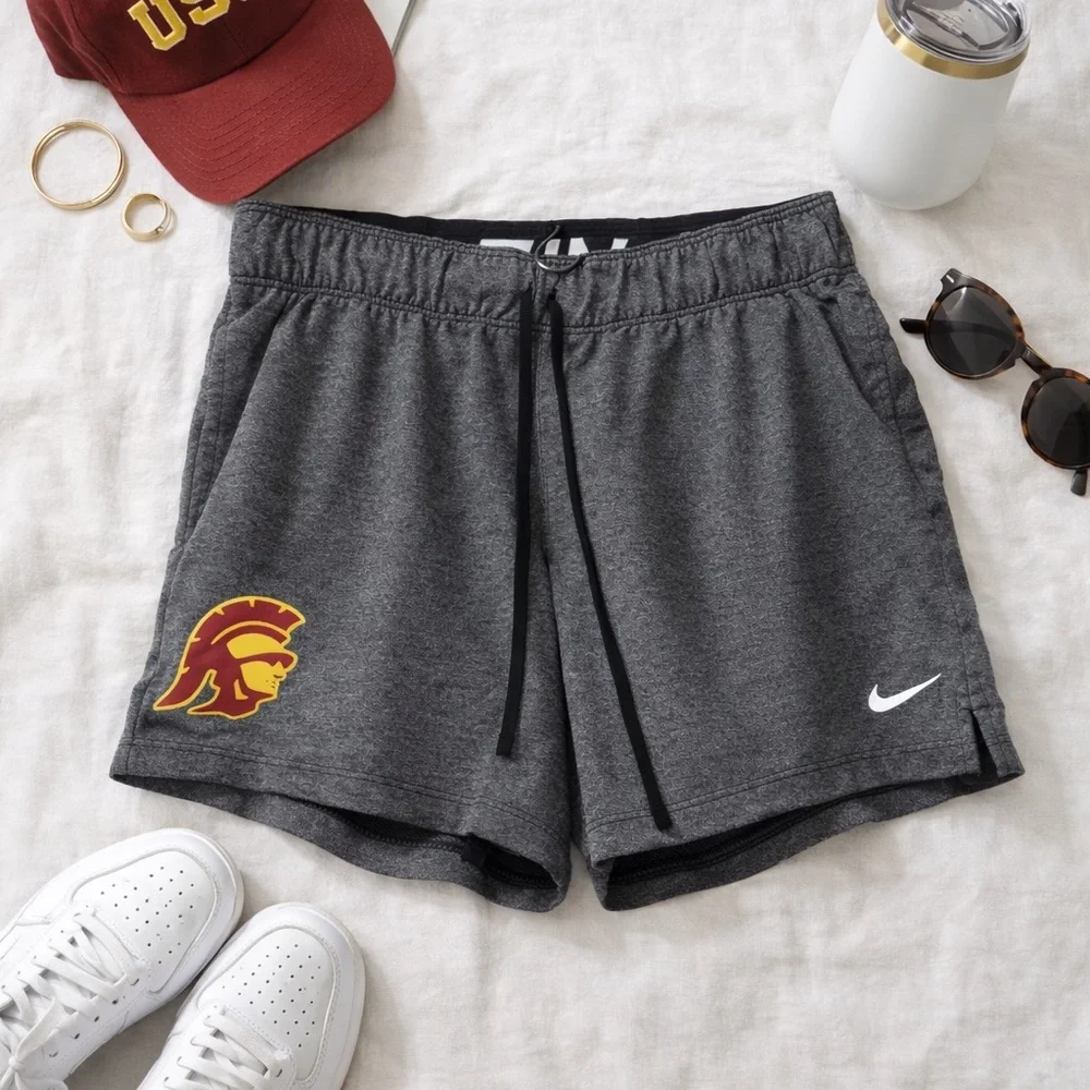Nike USC Trojans Dri-FIT Running Shorts Women’s Medium Gray NCAA